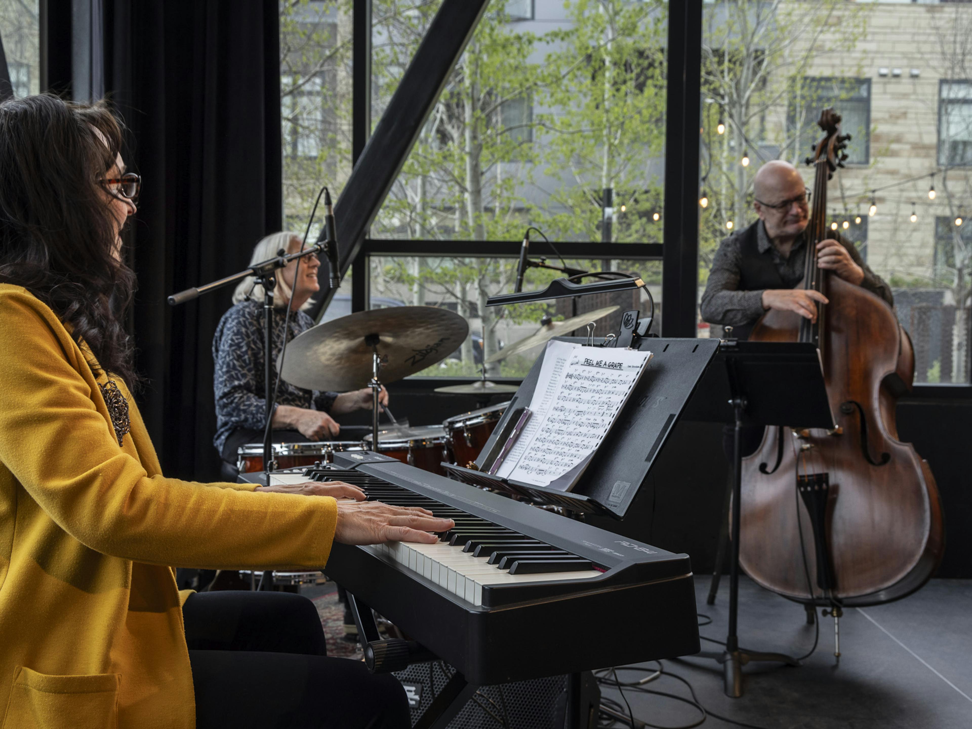 musicians on stage