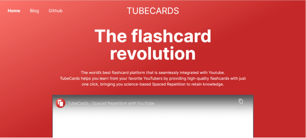  spaced repetition app - TubeCards