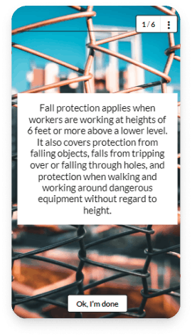 Safety in the workplace - EdApp Course Fall Protection