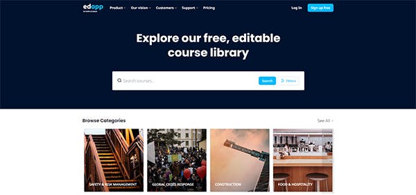 EdApp course library rapid authoring