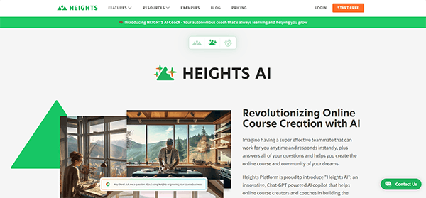 Free artificial intelligence tools for training - Heights
