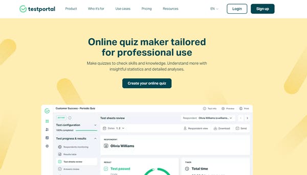 Tools to create a quiz online - Testportal