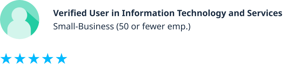 Verified User - Smal-business (50 or fewer emp.