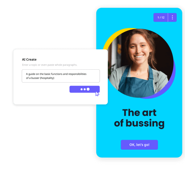 AI tool for business - SC Training (formerly EdApp)'s Create with AI for course creation