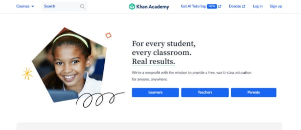 Web based training platform - Khan Academy