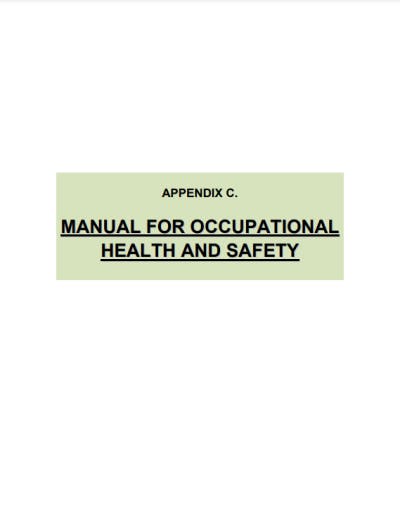 OSHA training materials - Manual for Occupational Health and Safety