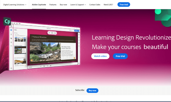 Adobe Captivate elearning content authoring tool