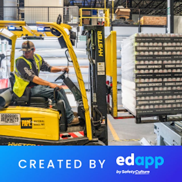 SC Training (formerly EdApp) warehousing training - Forklift Operation Safety
