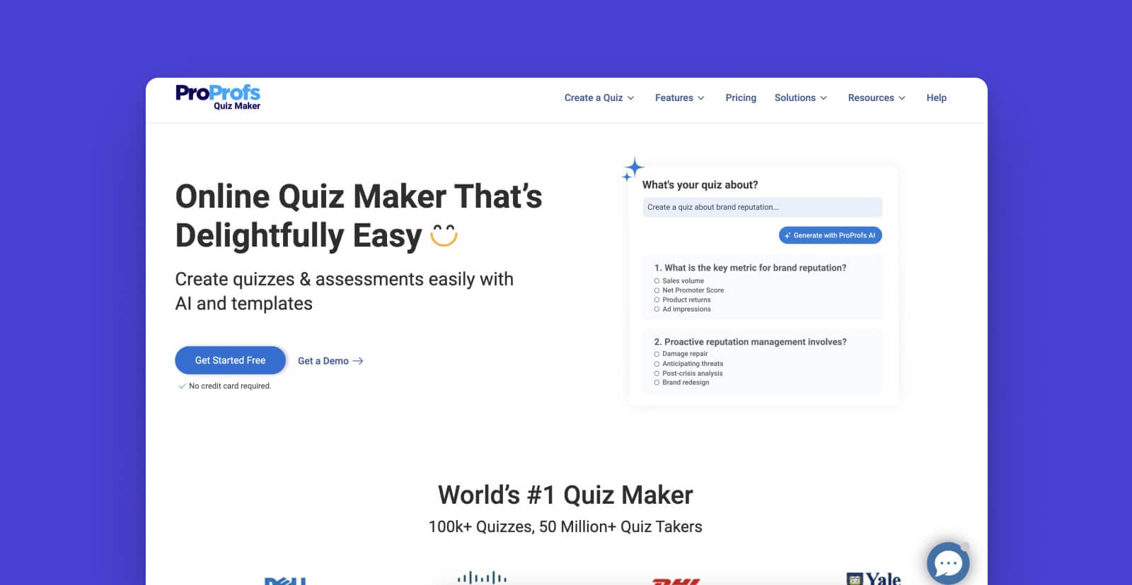 BEst online quiz makers - ProProfs