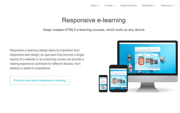 Adapt elearning content authoring tool