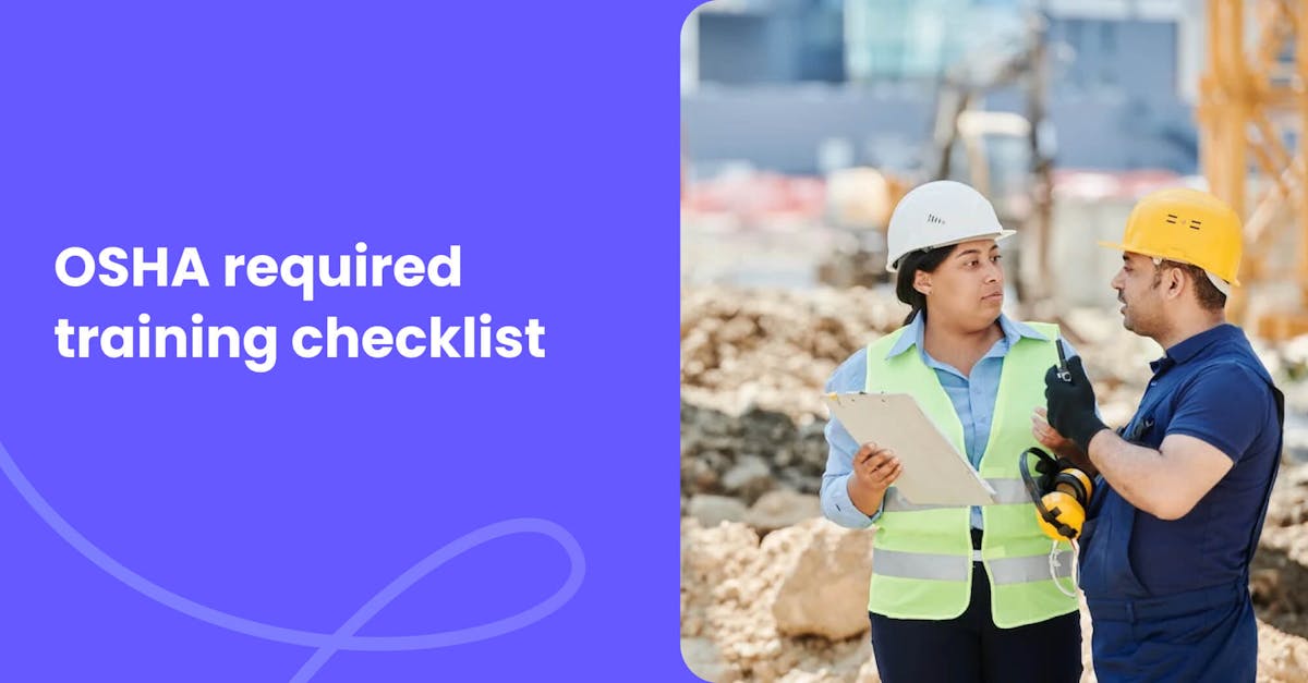  OSHA required training checklist 