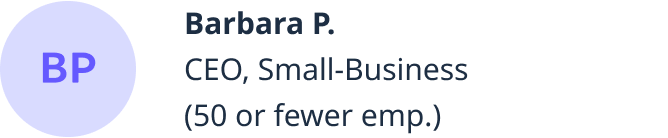 Barbara P. CEO, Small Business