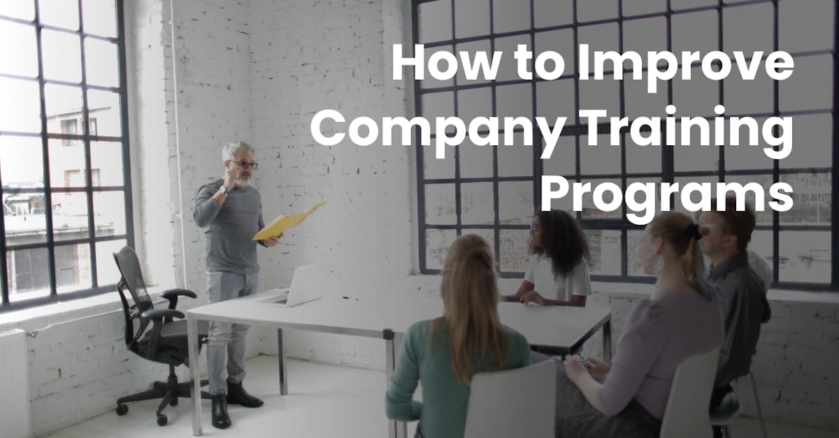 how to improve company training programs