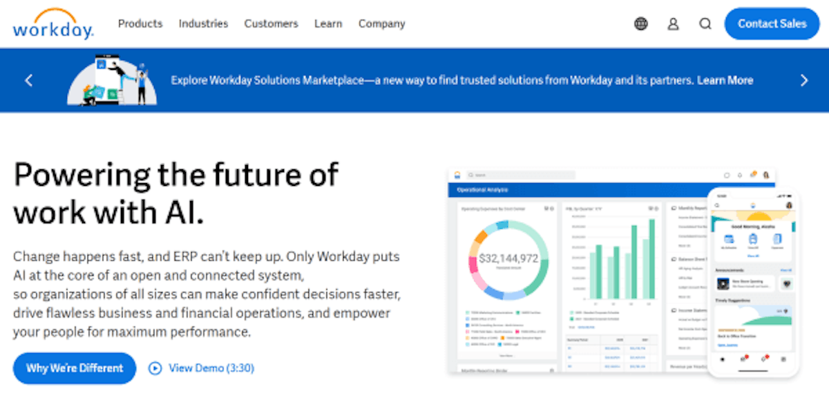 Employee management app for workforce planning - Workday