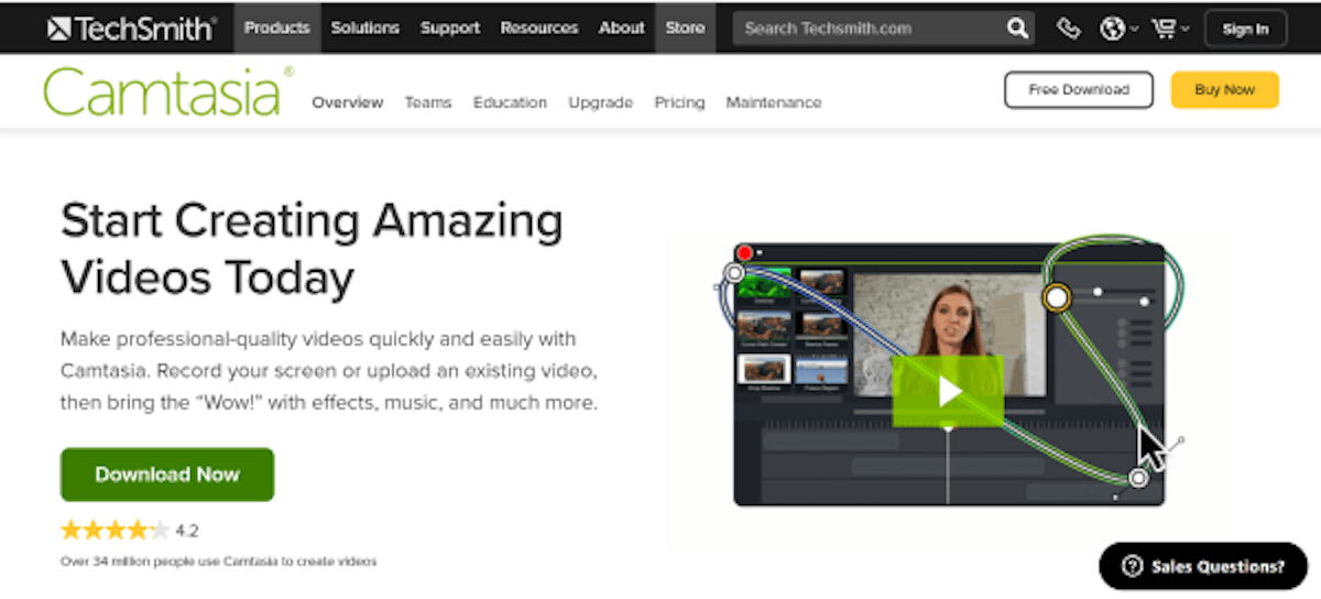 Training video tool - Camtasia