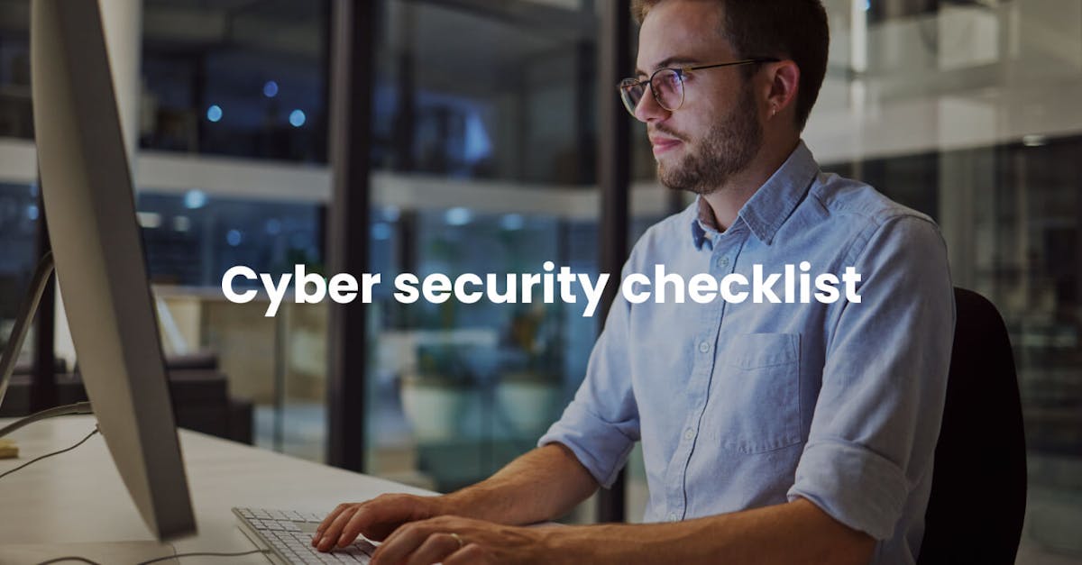 Cyber security checklist
