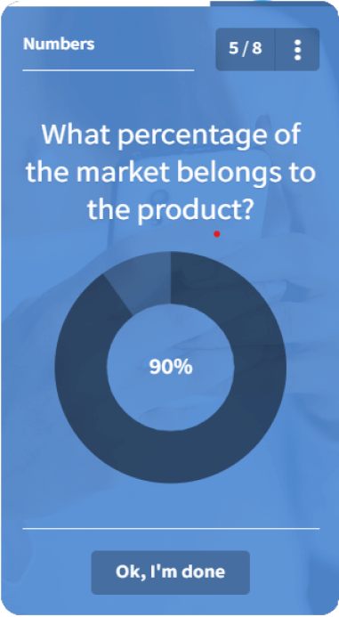 elearning course design template - pie chart