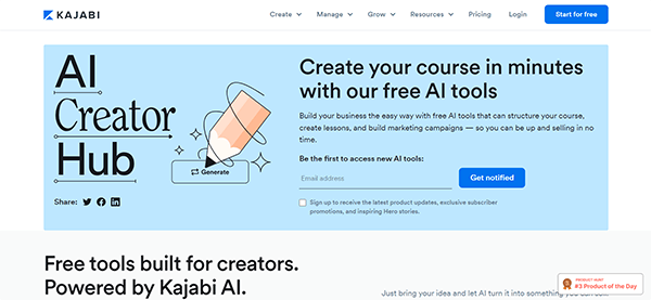 AI course generator - Kajabi