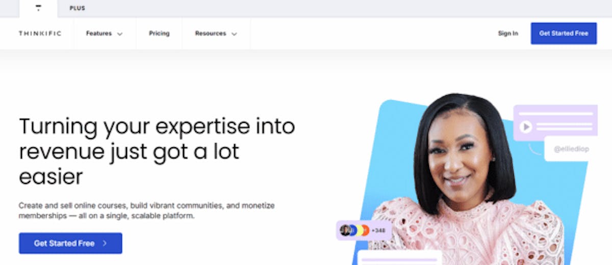 Online training platform - Thinkific