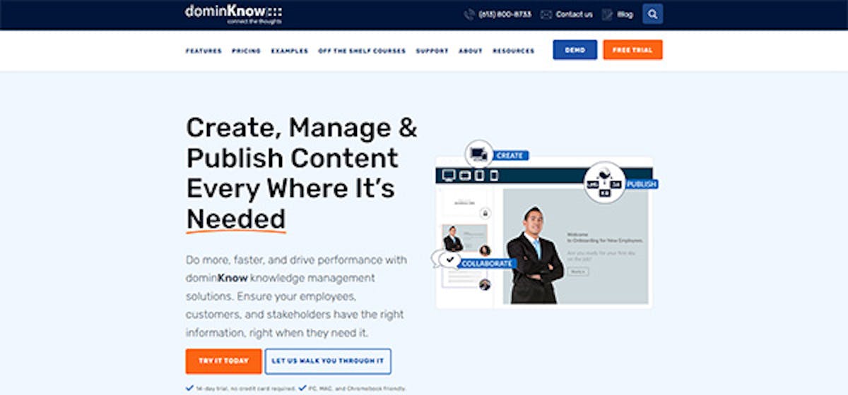 Rapid authoring tool for elearning - dominKnow