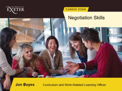 Negotiation skills