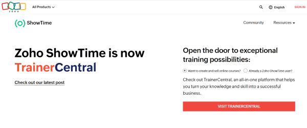 Employee Training Tool - Zoho ShowTime