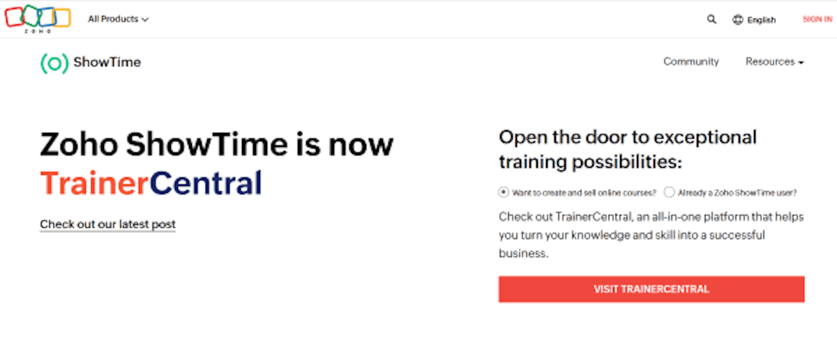 Employee Training Tool - Zoho ShowTime