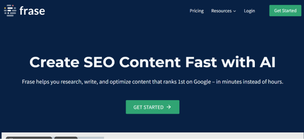 AI content generation tool for SEO writing - Frase