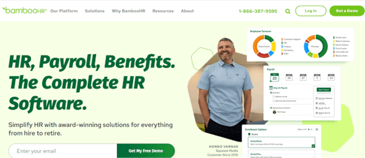 Employee management app for HR management - BambooHR