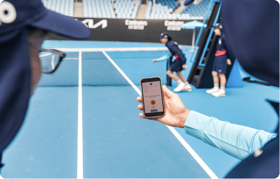 SC Training (formerly EdApp) gamification features helps train the ball kids for the Australian Open