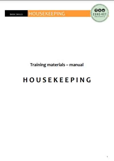 Free hotel housekeeping training manual  - Basic Skills Housekeeping