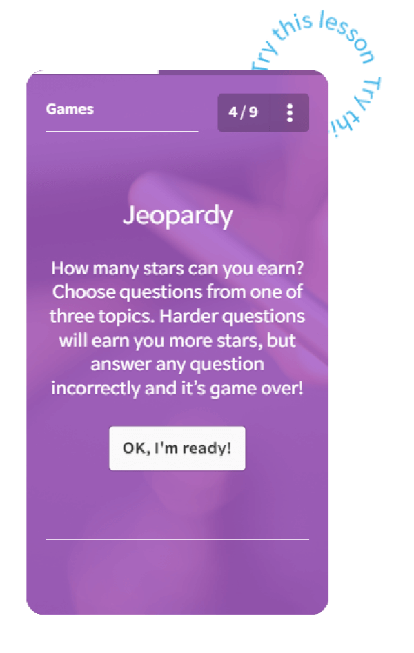 Online Course Design Templates - Jeopardy

