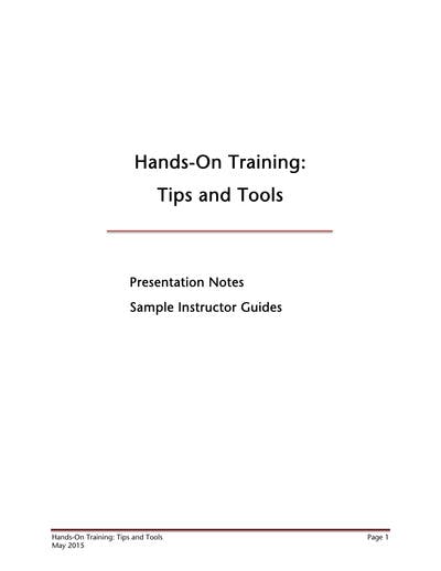 An instructor guide is a step-by-step recipe for instructors to follow when conducting training. Some instructors use different names, such as lesson plan, ...