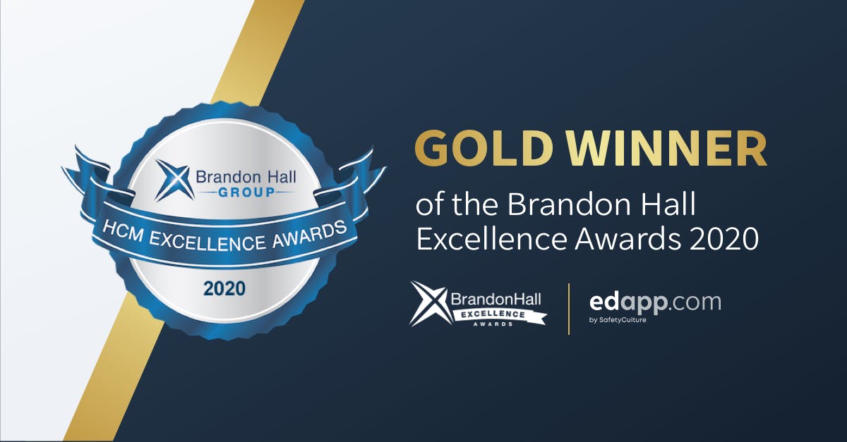 SC Training (formerly EdApp) and Colgate-Palmolive win the Brandon Hall Excellence Award 2020