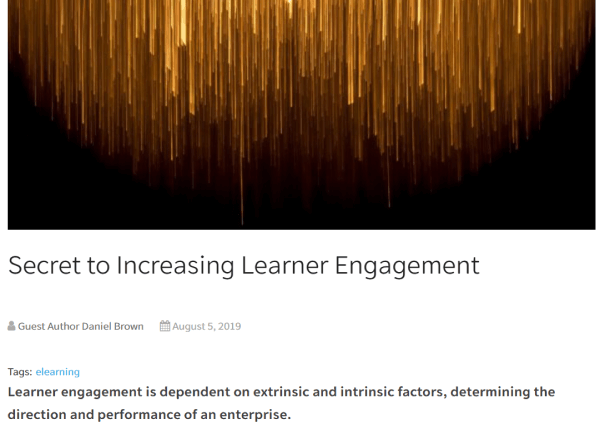 Employee Engagement Article - Secret to Increasing Learner Engagement