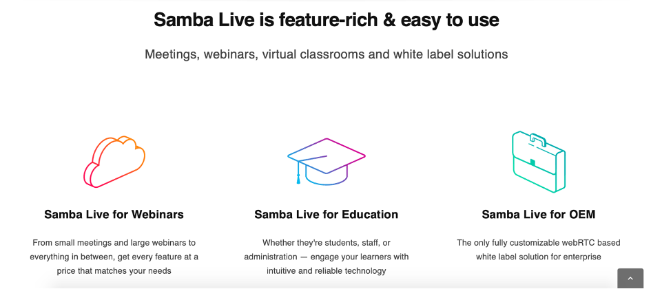 Plateforme de classe virtuelle - Samba Live