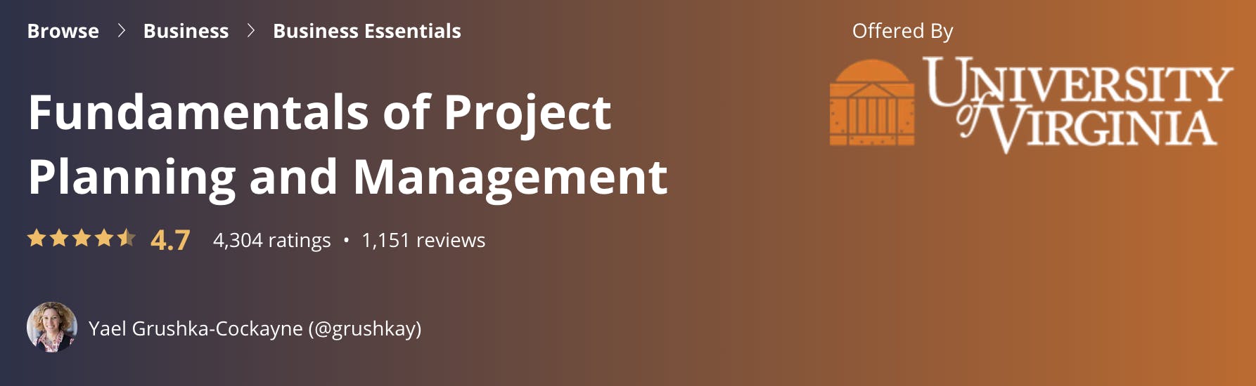 Project Management Training Free - University of Virginia