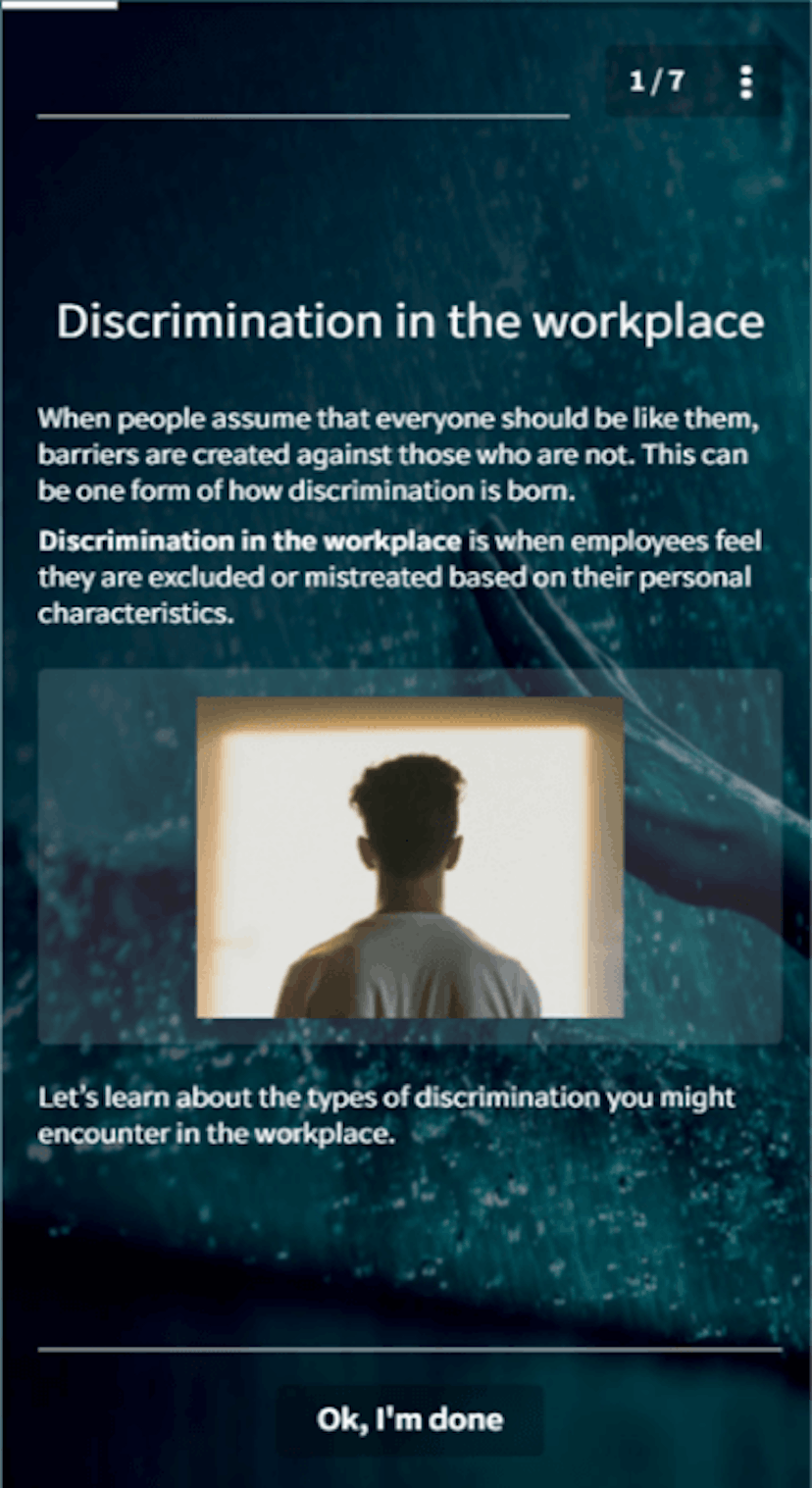 SC Training (formerly EdApp) Modular Training Program - Discrimination in the Workplace