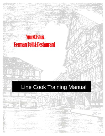 Line Cook Training Manual