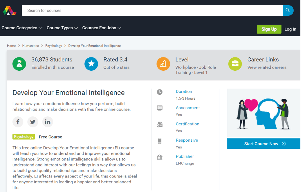 Eq Course - Develop Your Emotional Intelligence on Alison