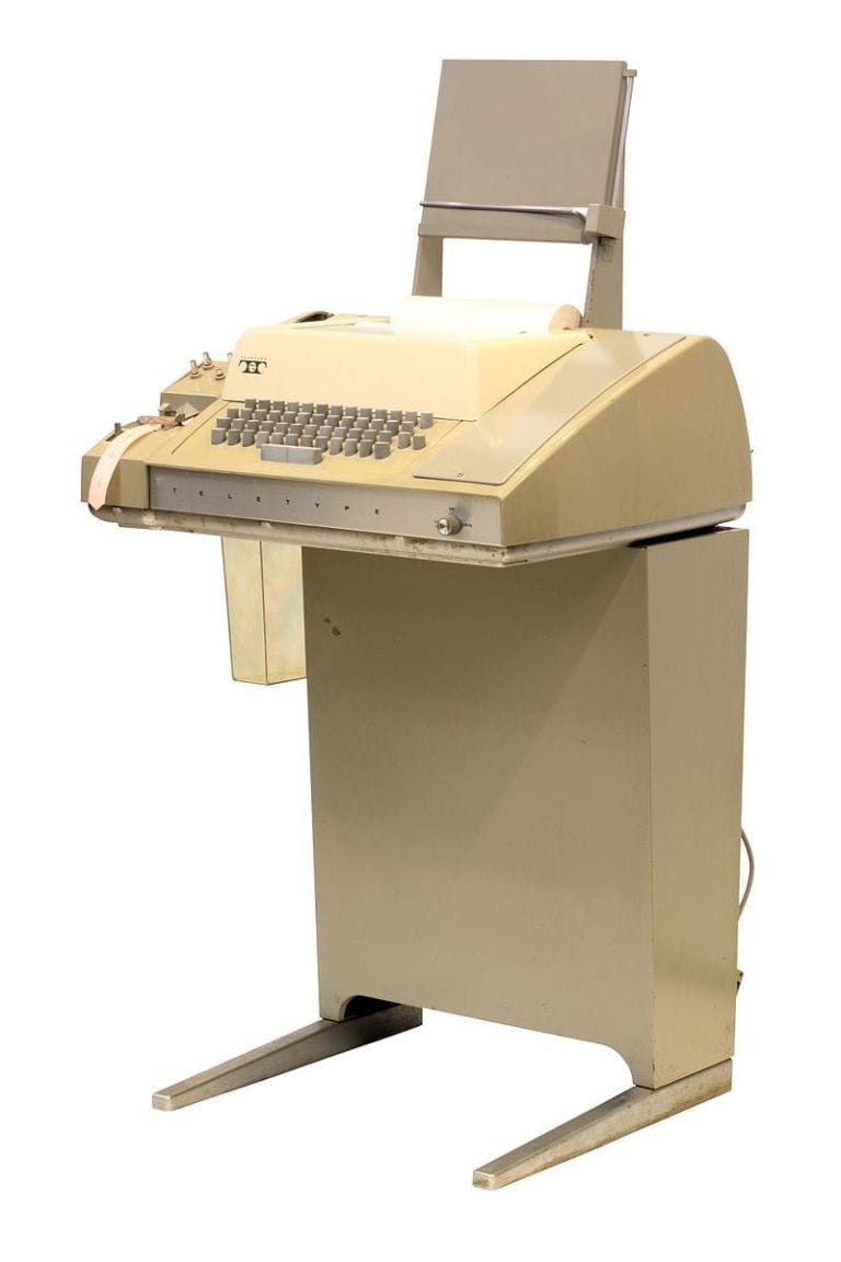 Something of a not-so-missing-link between typewriters and computers, the Teletype was an early foray into computer aided learning.