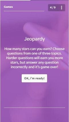 jeopardy game template - an example of great microlearning