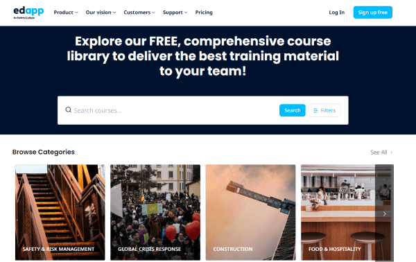 Ecommerce Training Platform - EdApp course library