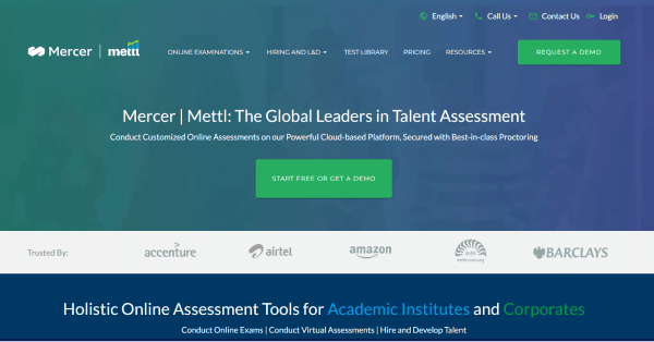 Online Quiz Platform - Mercer Mettl