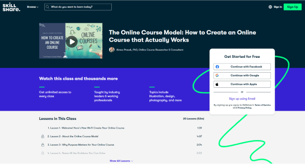 Instructional Design Resource - The Online Course Model: How to Create an Online Course that Actually Works by SkillShare