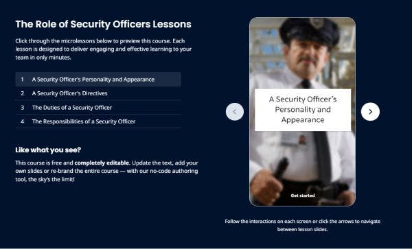 Security Guard Training Topics - SC Training (formerly EdApp)’s The Role of Security Officers