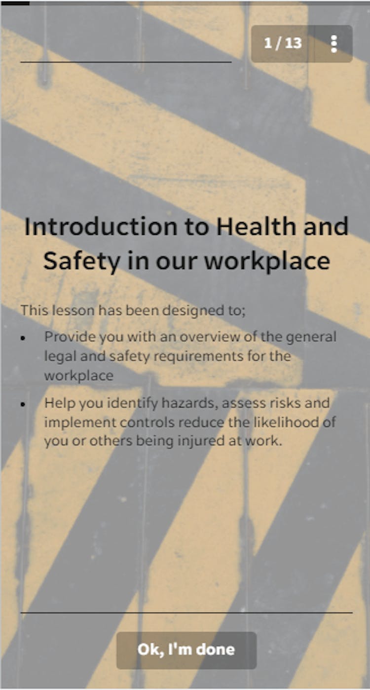 SC Training (formerly EdApp) Modular Training Program - Safety in the Workplace