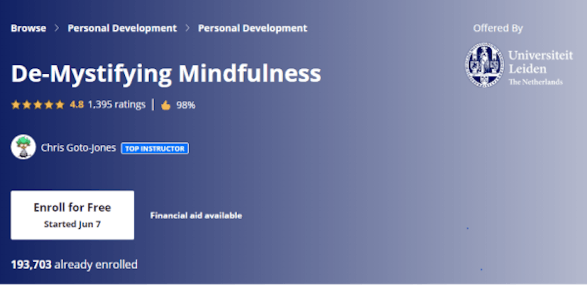 Top 10 Mindfulness Online Training Courses-De-Mystifying Mindfulness