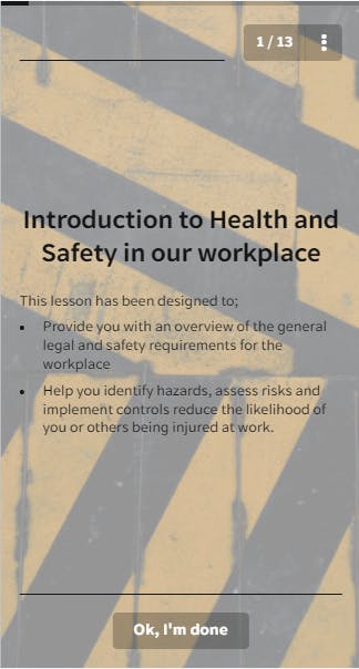 SC Training (formerly EdApp) Modular Training Program - Safety in the Workplace