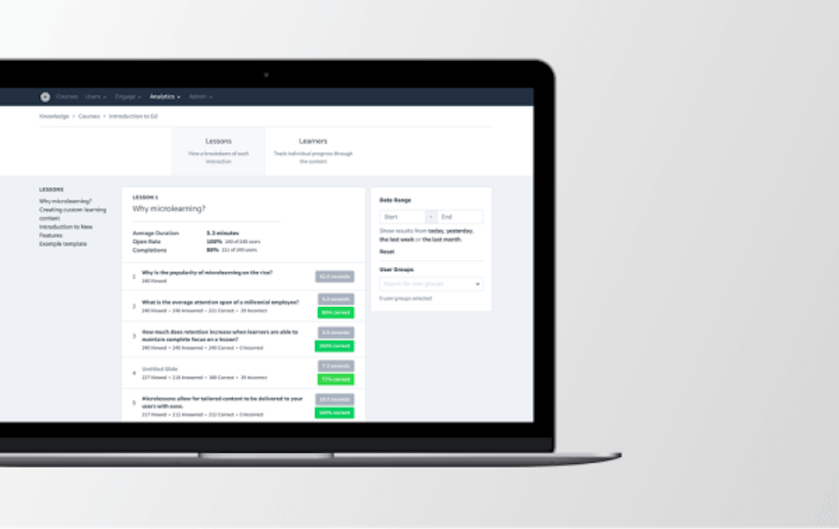 Training Metric - Learner Engagement